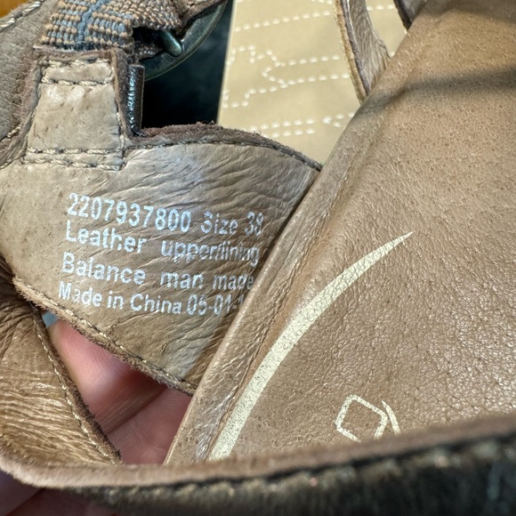 Dansko Drea Multi Metallic Wedge Leather Sandals Size 38 - Picture 13 of 15